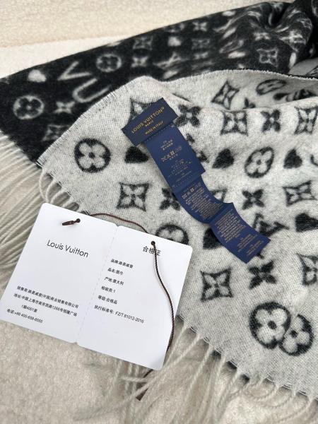 LOUIS VUITTON Game On Western Cashmere Knit Scarves Unisex 45*195cm