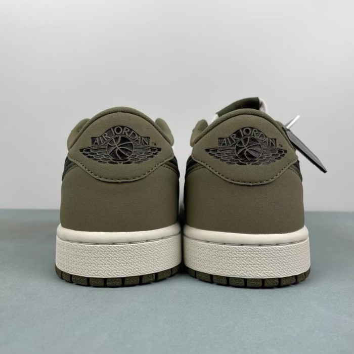 Jordan 1 Retro Low Medium Olive Summit White Sail Black