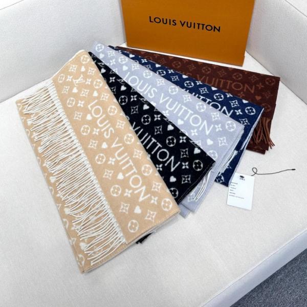 LOUIS VUITTON Game On Western Cashmere Knit Scarves Unisex 45*195cm