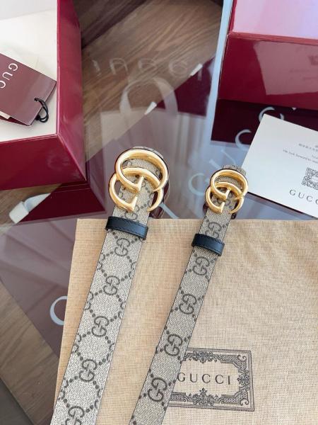 GUCCI Reversible Gg Marmont Thin Belt 2 CM