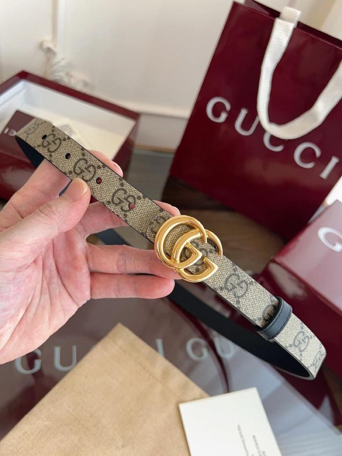 GUCCI Reversible Gg Marmont Thin Belt 2 CM