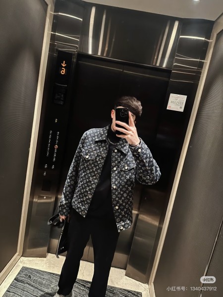  LOUIS VUITTON Monogram Jacquard Denim Jacket