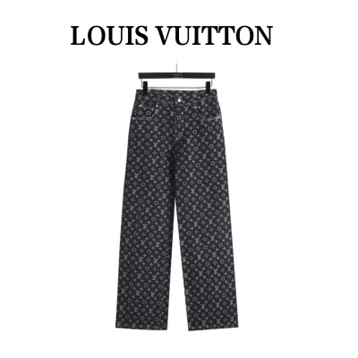 LOUIS VUITTON Monogram Jacquard Denim Skate Pants