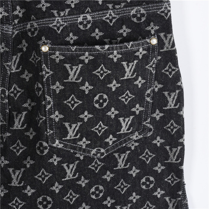 LOUIS VUITTON Monogram Jacquard Denim Skate Pants