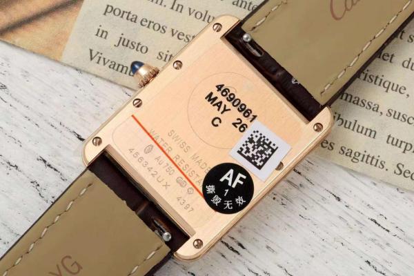 CARTIER TANK DE Manual Mechanical Movement 30m Water Resistance Men's Watches Watch 33.7*25.5mm Silver Dial