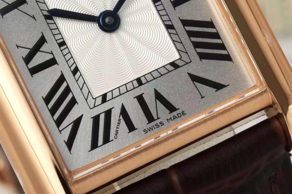 CARTIER TANK DE Manual Mechanical Movement 30m Water Resistance Men's Watches Watch 33.7*25.5mm Silver Dial