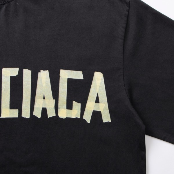 Balenciaga TAPE TYPE SS24 T Shirt Regular Fit Unisex Dark Gray