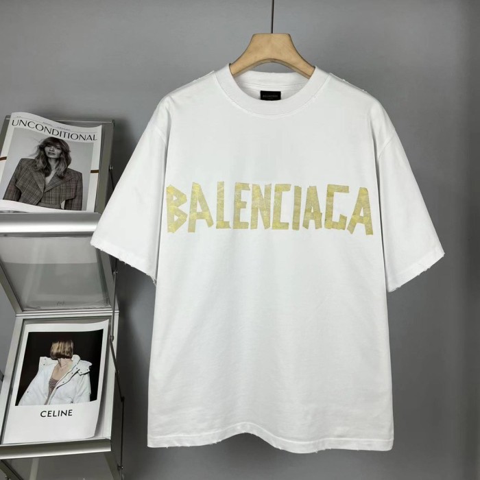 Balenciaga Tape Logo Crewneck T Shirt