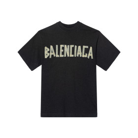 Balenciaga TAPE TYPE SS24 T Shirt Regular Fit Unisex Dark Gray