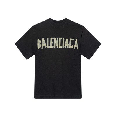 Balenciaga TAPE TYPE SS24 T Shirt Regular Fit Unisex Dark Gray