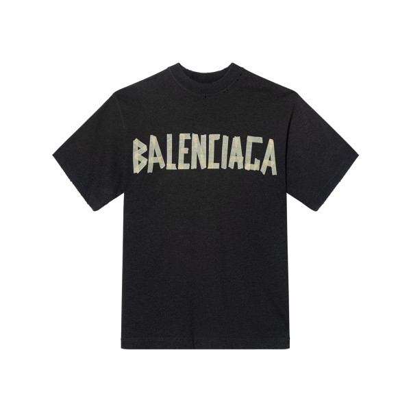 Balenciaga TAPE TYPE SS24 T Shirt Regular Fit Unisex Dark Gray