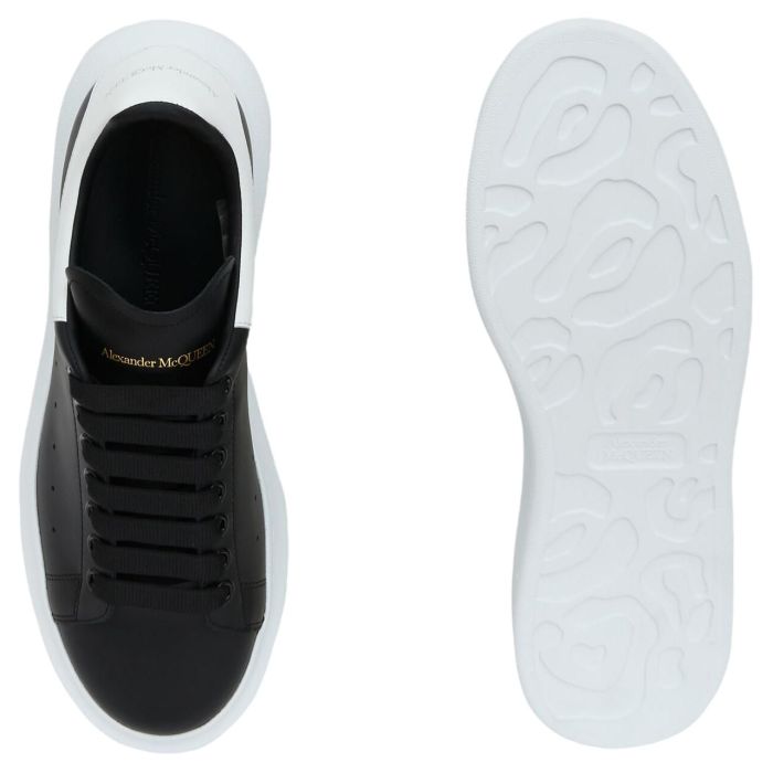 Alexander McQueen Cow Leather Low top Skateboard Shoes Black