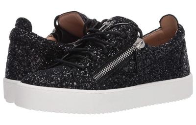 Giuseppe Zanotti/GZ Leather Low top Skateboard Shoes Men's Black White