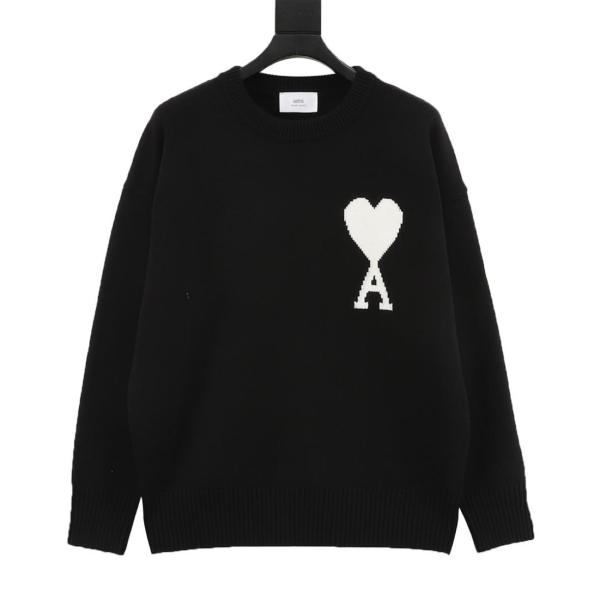 AMIPARIS Sweaters Men's Blue Crew Neck Moderate