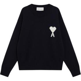 AMIPARIS Sweaters Men's Blue Crew Neck Moderate