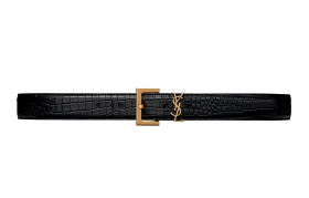 Saint Laurent 2020s Cassandre leather belt wide 3cm 
