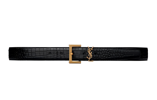 Saint Laurent 2020s Cassandre leather belt wide 3cm 