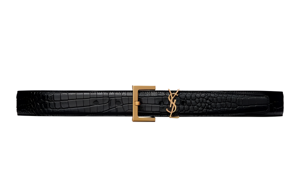 Saint Laurent 2020s Cassandre leather belt wide 3cm 