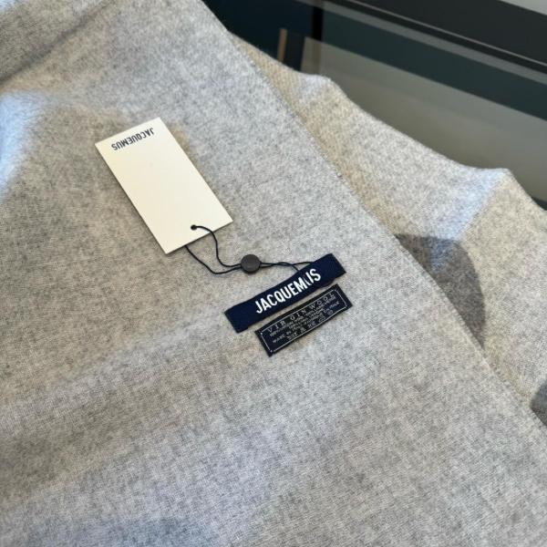 Jacquemus Virgin Wool Knit Scarves Men's Gray