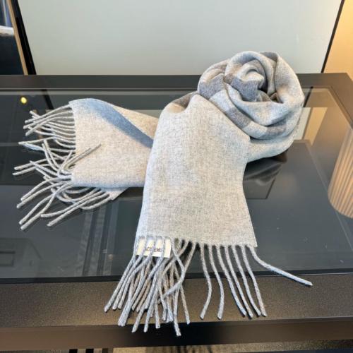 Jacquemus Virgin Wool Knit Scarves Men's Gray
