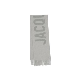 Jacquemus Virgin Wool Knit Scarves Men's Gray