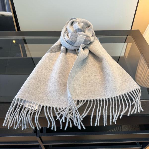 Jacquemus Virgin Wool Knit Scarves Men's Gray