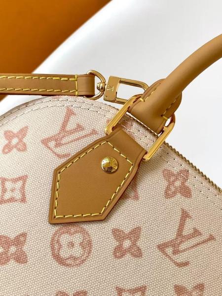 LOUIS VUITTON Alma BB Monogram Origin Linen Dome Bag, One Shoulder Handbag Small Women's Beige M27525 size 23.5*11.5*17.5 cm