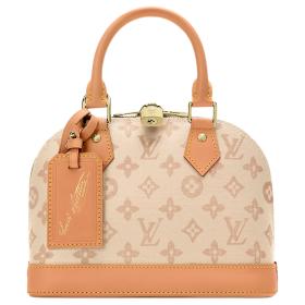 LOUIS VUITTON Alma BB Monogram Origin Linen Dome Bag, One Shoulder Handbag Small Women's Beige M27525 size 23.5*11.5*17.5 cm