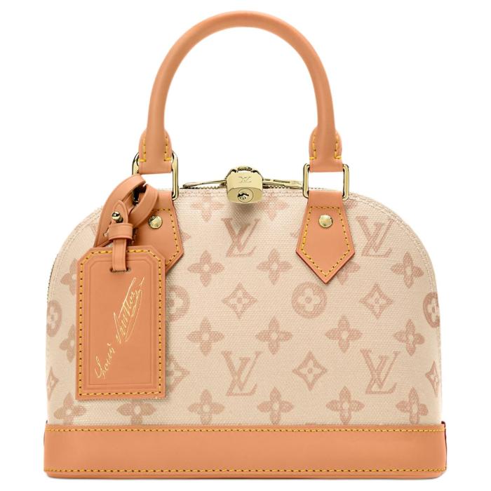 LOUIS VUITTON Alma BB Monogram Origin Linen Dome Bag, One Shoulder Handbag Small Women's Beige M27525 size 23.5*11.5*17.5 cm