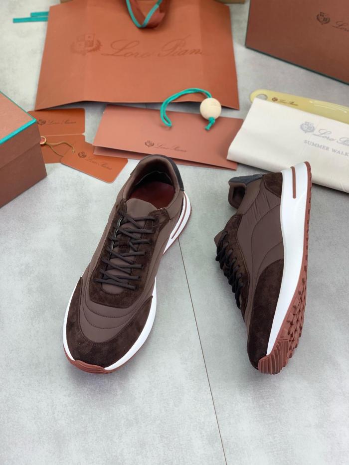 Loro Piana Week End Walk Low top Casual Shoes Men's Umber