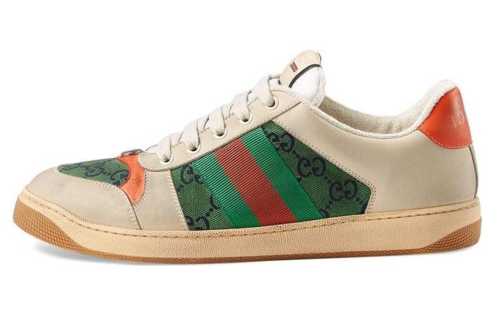 GUCCI Screener Distressed Shoes Stylish Skateboarding Shoes Traffic Lights