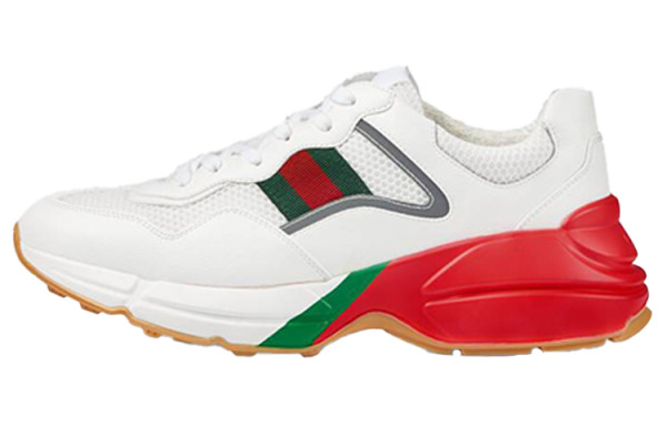 GUCCI Rhyton Daddy Shoes White Red Green Reflective