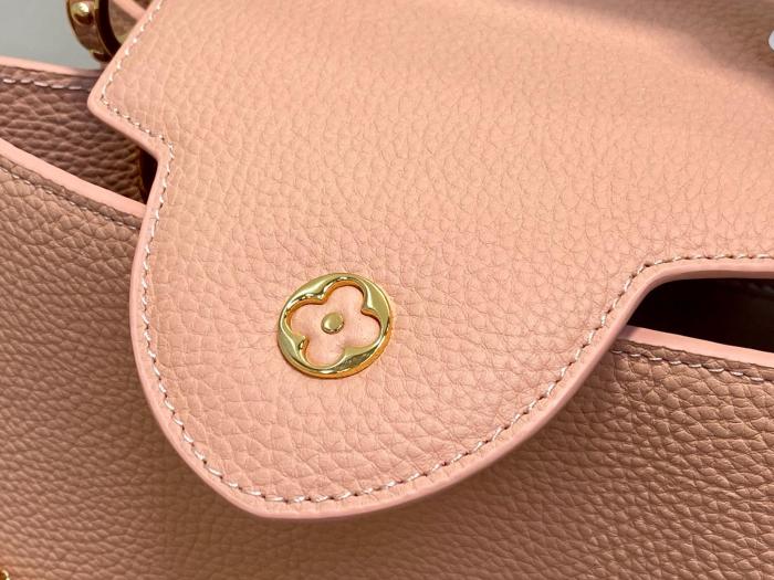 LOUIS VUITTON Capucines Taurillon Cow Leather Shoulder Bag, Crossbody Bag, Handbag Medium Women's Pink Brown M28245 size 31.05*11*20cm