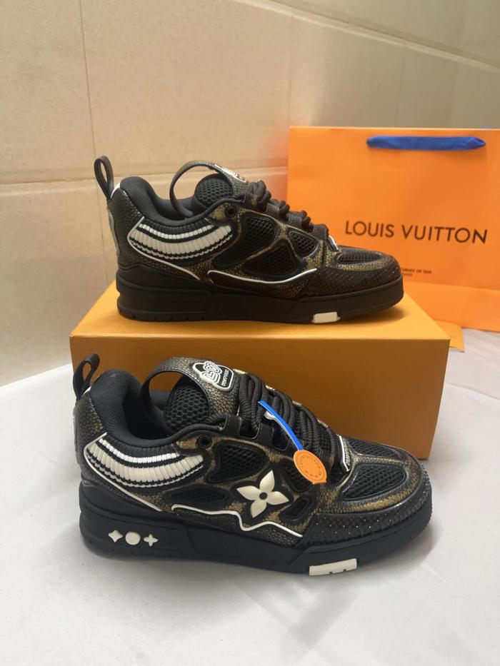 LOUIS VUITTON Skate Low top Skateboard Shoes Black