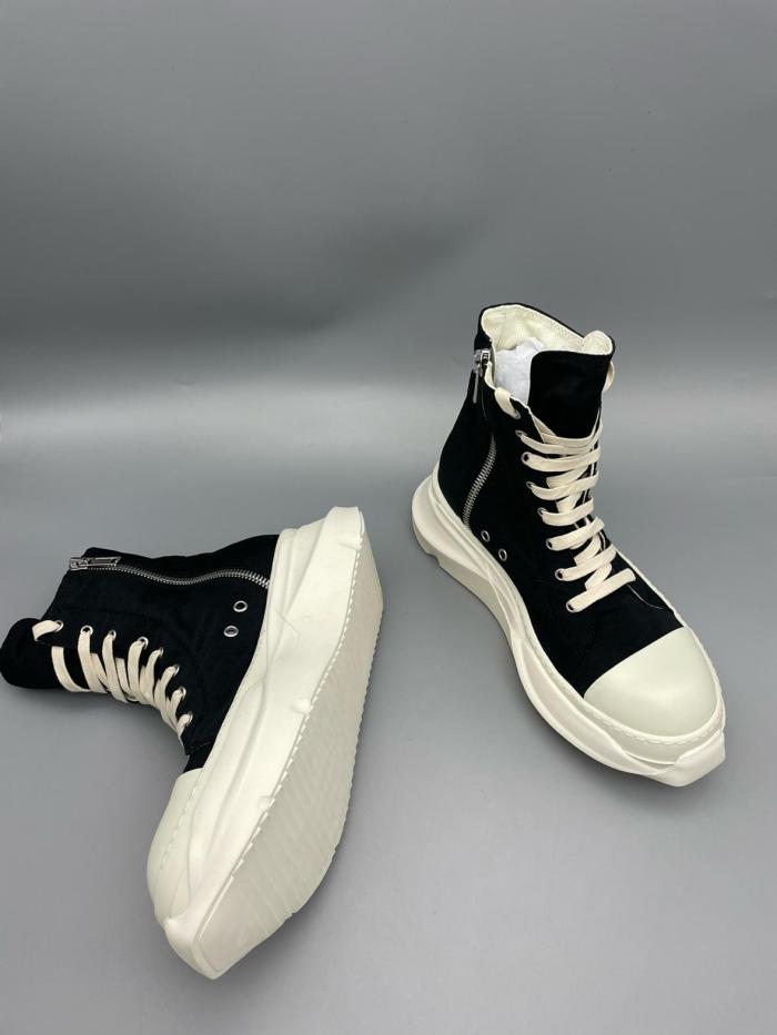 Rick Owens DRKSHDW Jumbo High top Canvas Shoes Black