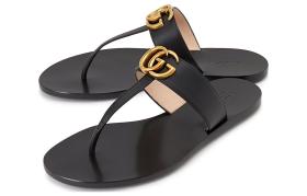 GUCCI Leather Thong Sandals Women's