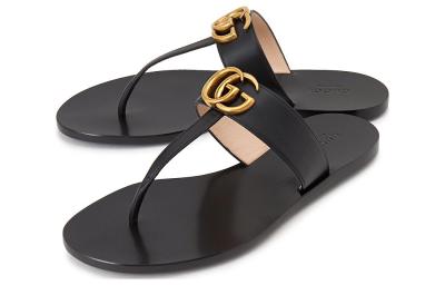 GUCCI Leather Thong Sandals Women's