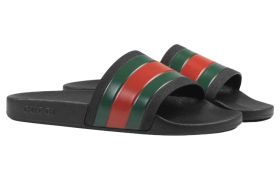 GUCCI Rubber Slides Red Green