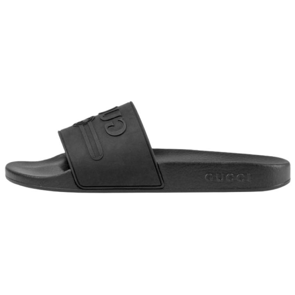 GUCCI Rubber Slides Black