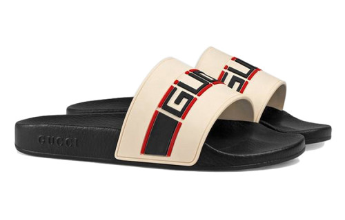 Gucci Stripe Rubber Slide 'Ecru'