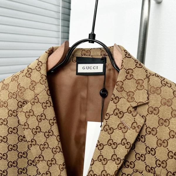 GUCCI Gg Supreme Linen Blazer