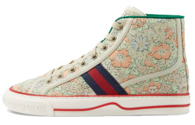 GUCCI Liberty Of London X GUCCI Tennis 1977 High 'Floral Mint Green'