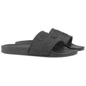 GUCCI Rubber Slides Black