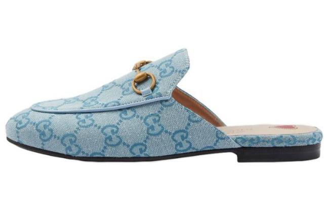 GUCCI Closed Toe Slippers Women's Blue