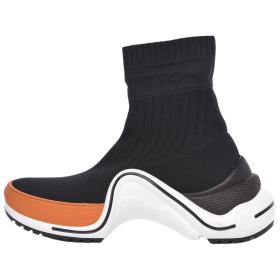LOUIS VUITTON Archlight High top Casual Shoes Women's Black Orange