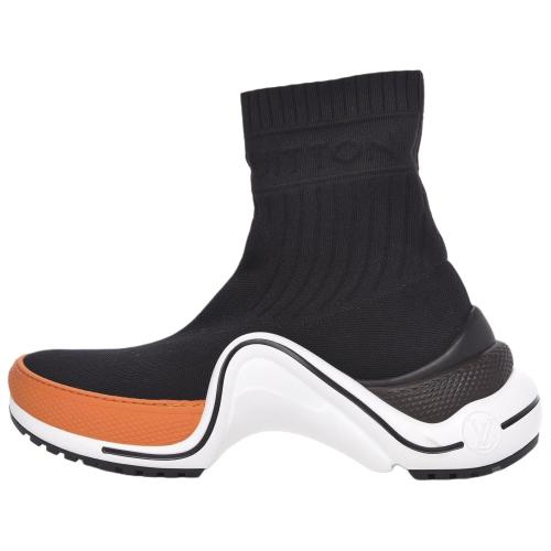 LOUIS VUITTON Archlight High top Casual Shoes Women's Black Orange