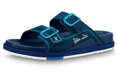 LOUIS VUITTON Trainer Mule Blue