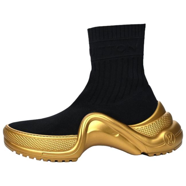 LOUIS VUITTON Archlight 1.0 Ankle Boots Women's Black Gold