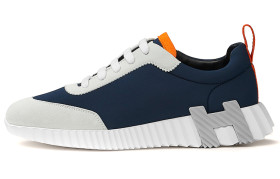 HERMES Bouncing Low top Casual Shoes Blue Gray