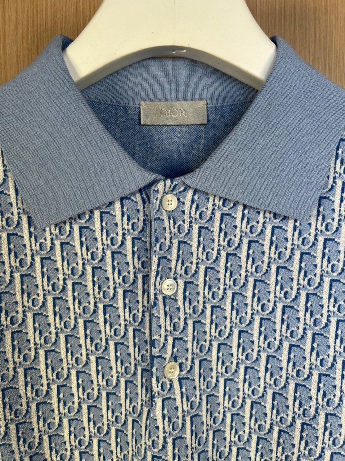 DIOR SS23 Polo Shirt Men's Blue